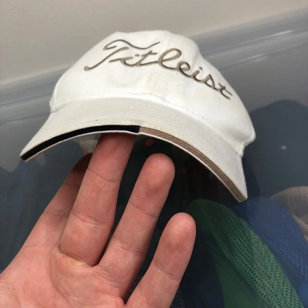 Titleist Hat White Adjustable Strap Cap Golf Course Golfing Club‎ Men's Women's